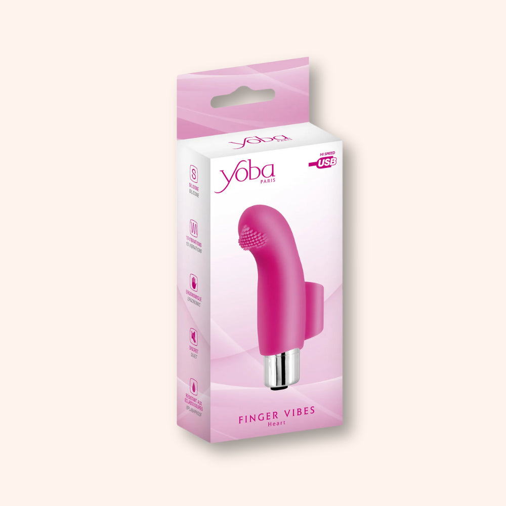Doigt vibrant Heart Yoba pour clitoris