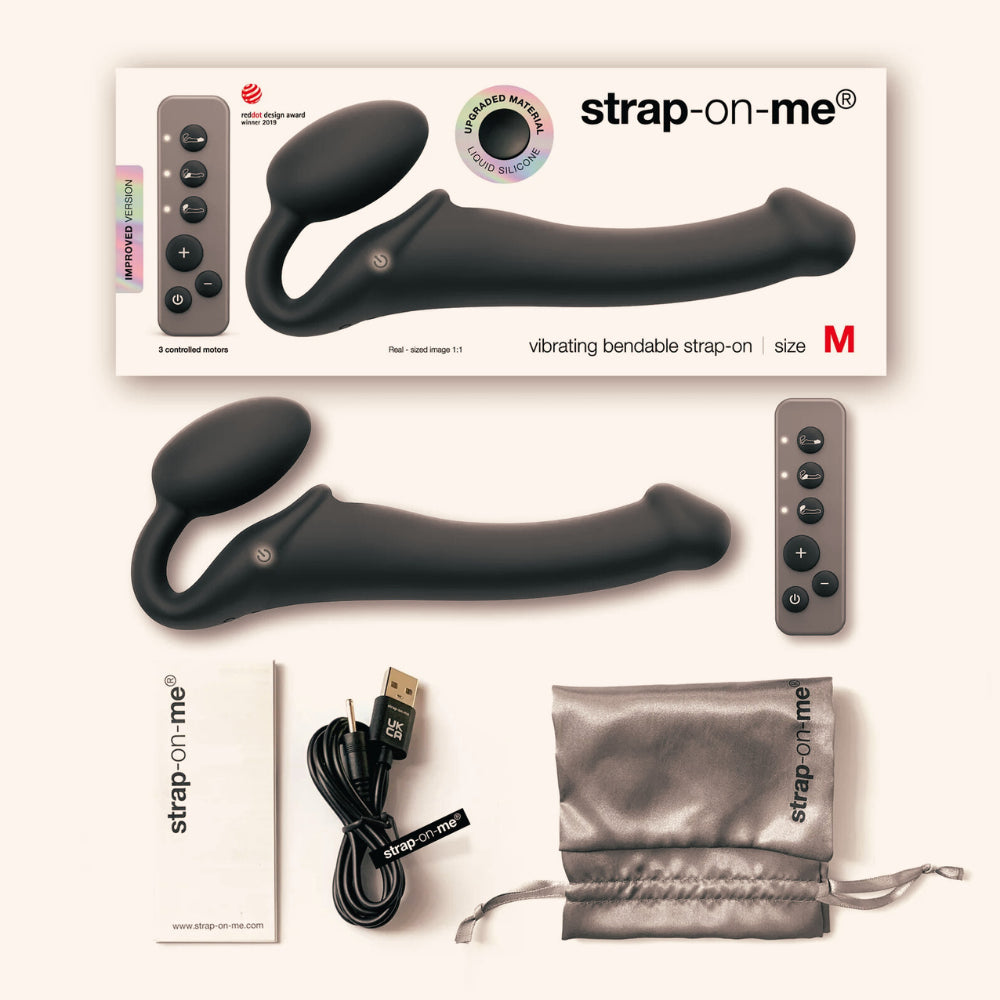 Vibromasseur Strap-on triple stimulation de Strap-on-Me