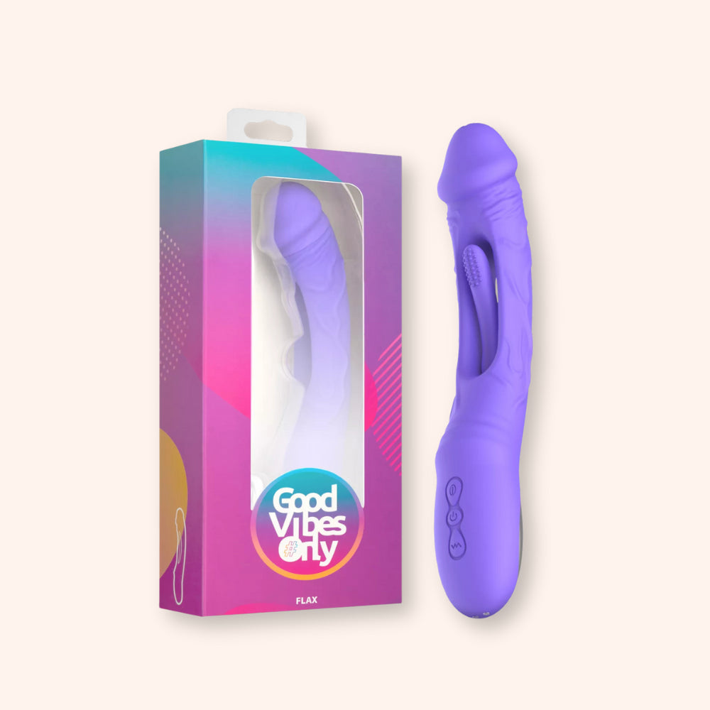 Vibro avec stimulateur point G, Flax Good Vibes Only