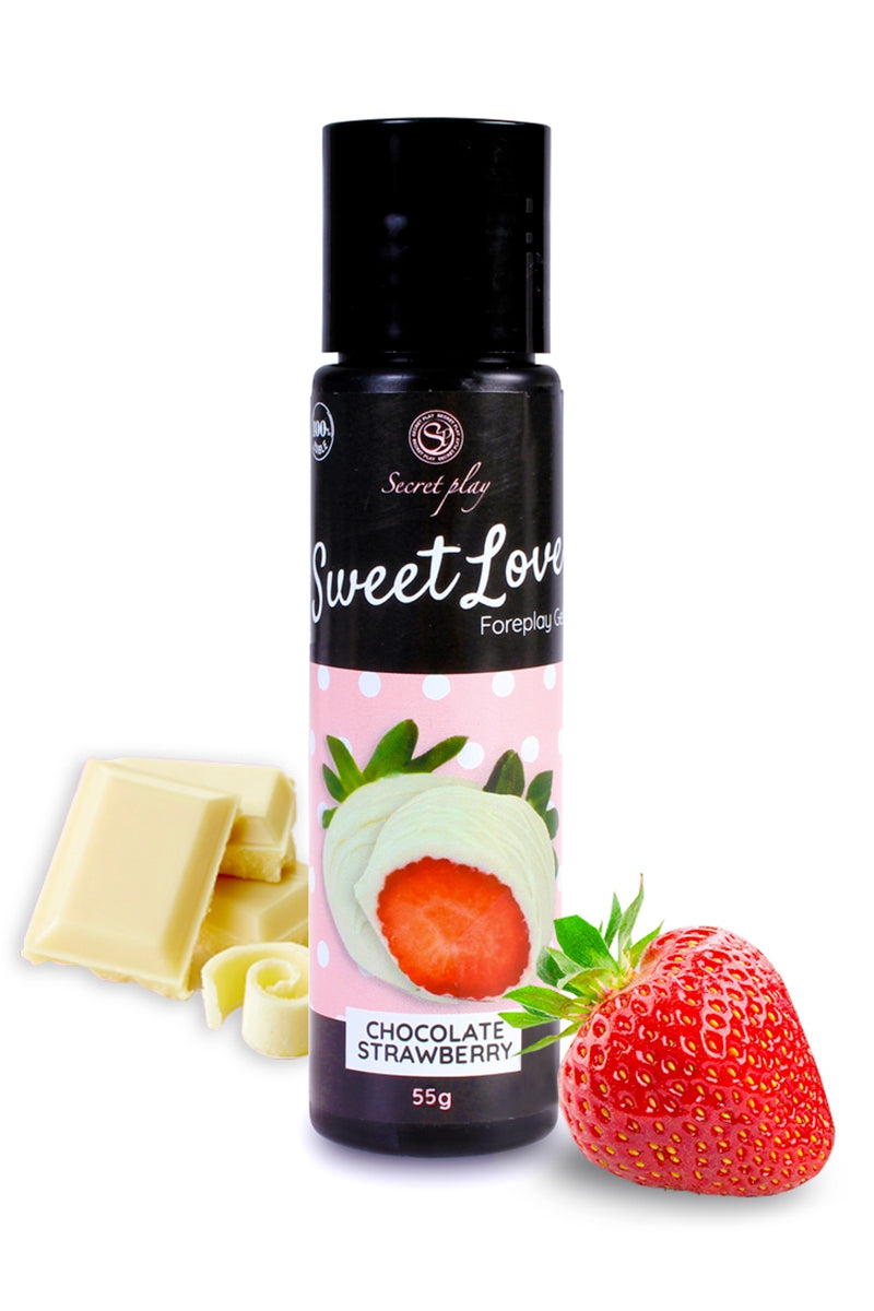 Lubrifiant comestible fraise & chocolat blanc - 60ml