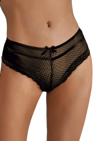 Tanga noir dentelle - Paris Hollywood