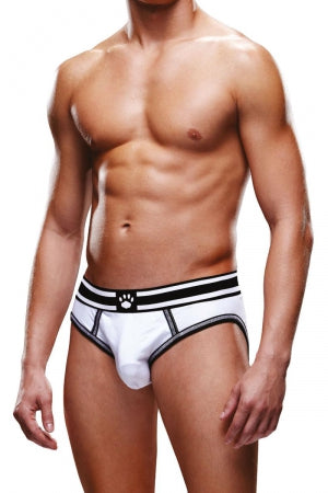 Slip ouvert blanc et noir - Prowler