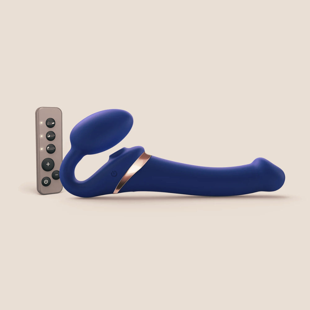 Strap-on Multi Orgasm, télécommandé et 3 stimulations