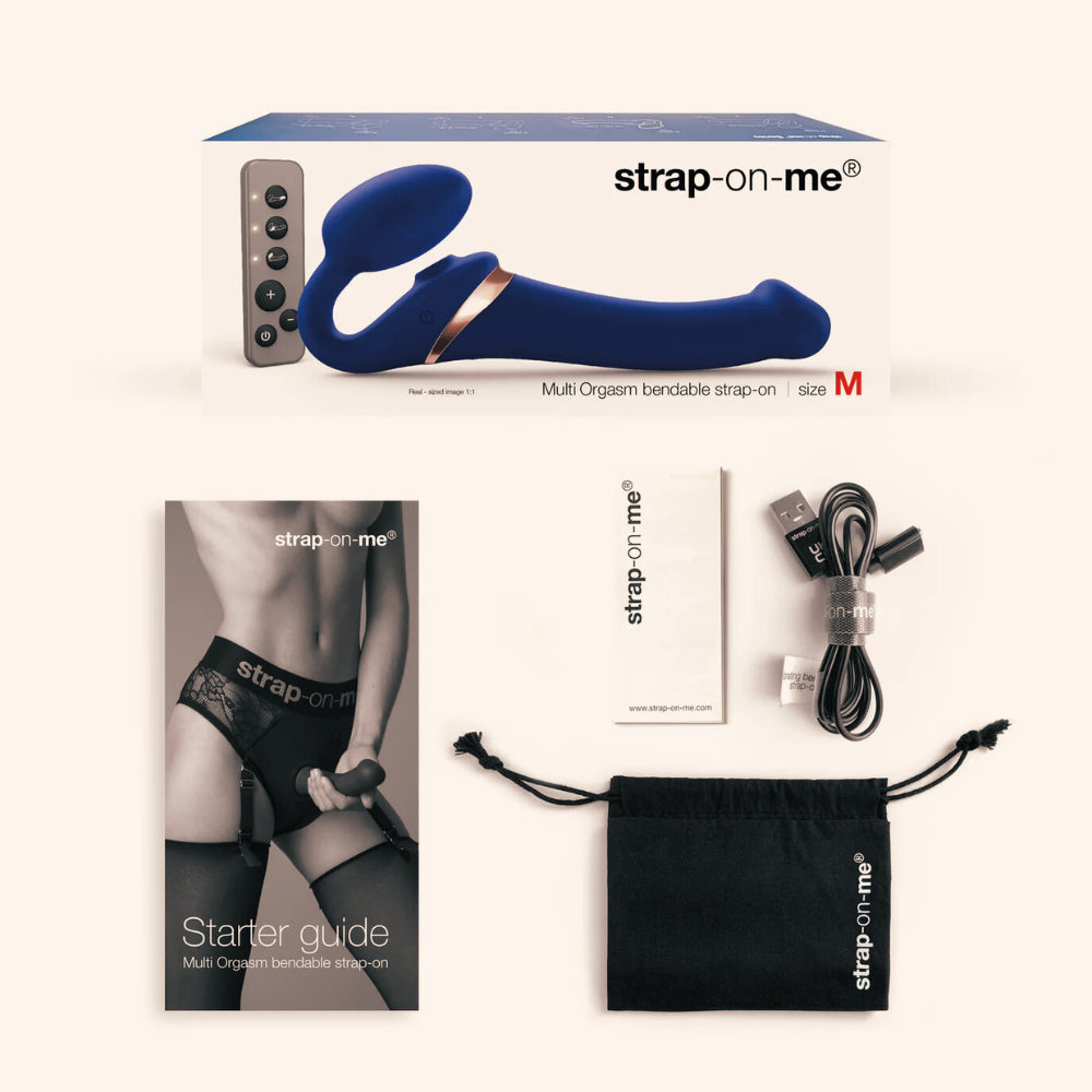 Strap-on Multi Orgasm, télécommandé et 3 stimulations