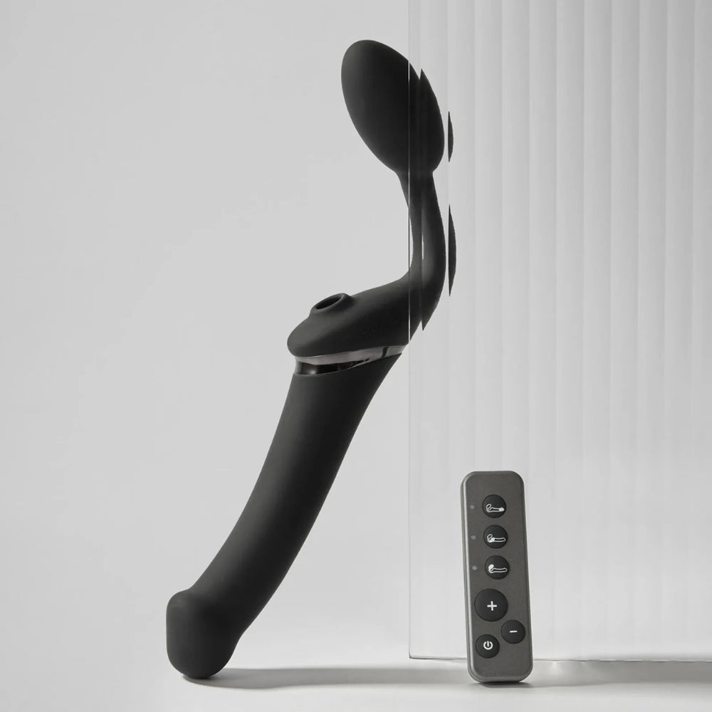Strap-on Multi Orgasm, télécommandé et 3 stimulations