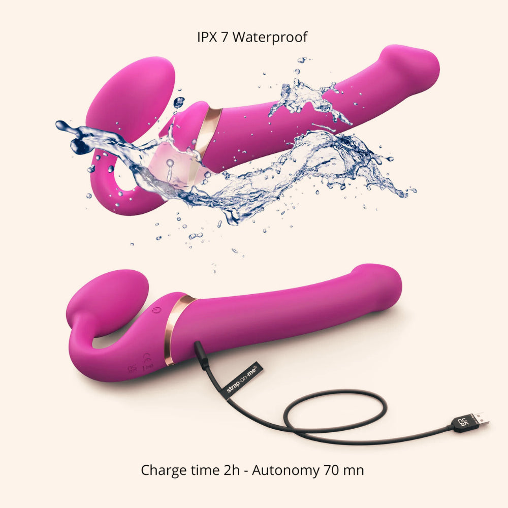 Strap-on Multi Orgasm, télécommandé et 3 stimulations