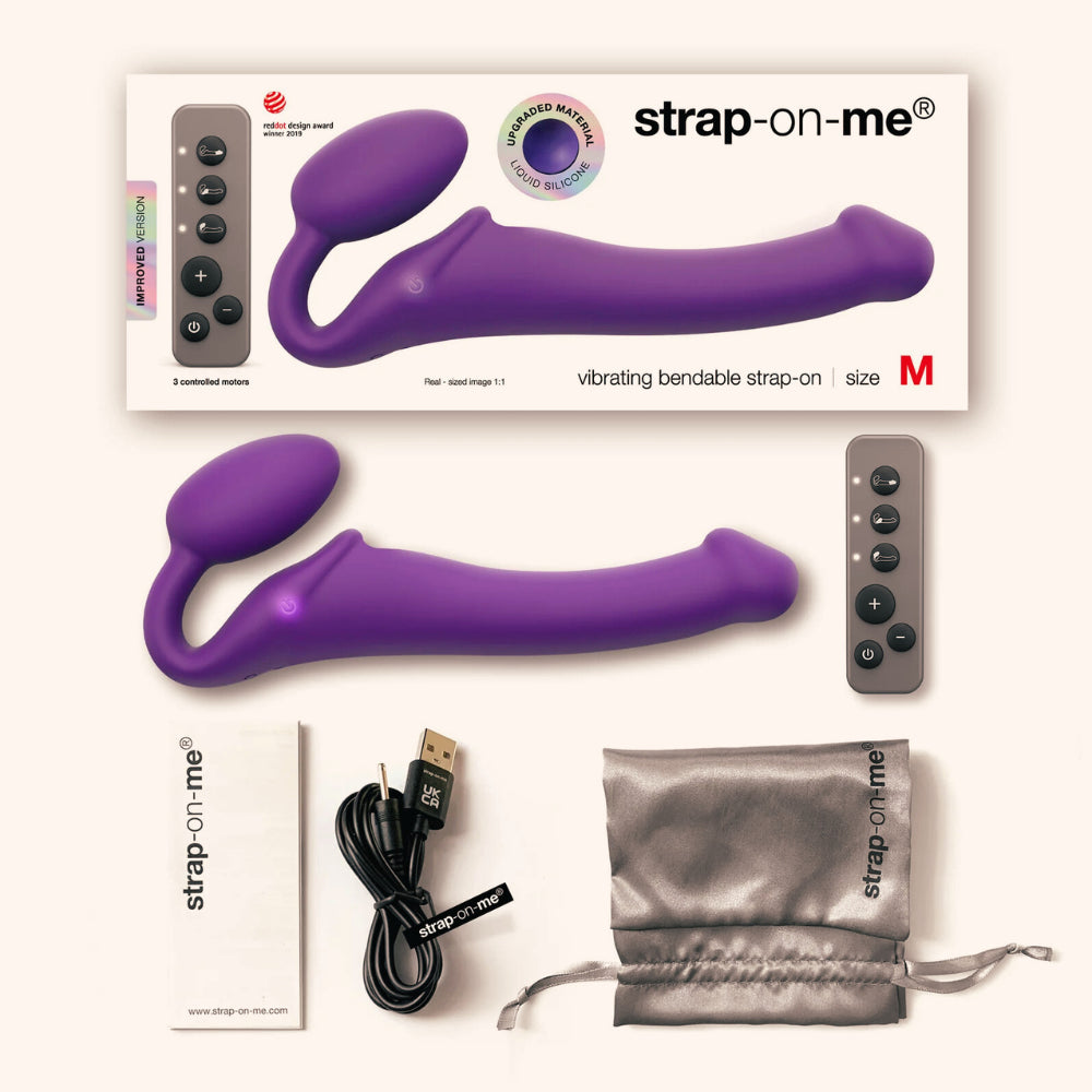 Vibromasseur Strap-on triple stimulation de Strap-on-Me