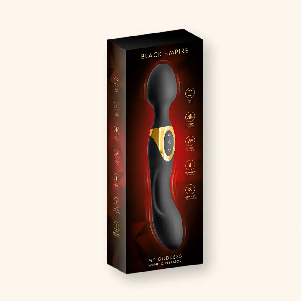Vibromasseur wand 2-en-1 My Goddess - Black Empire