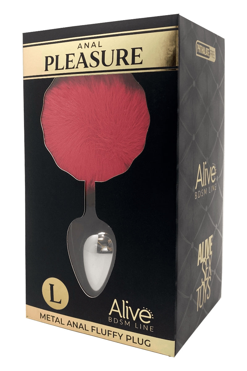 Plug métal Fluffy L rouge - Alive