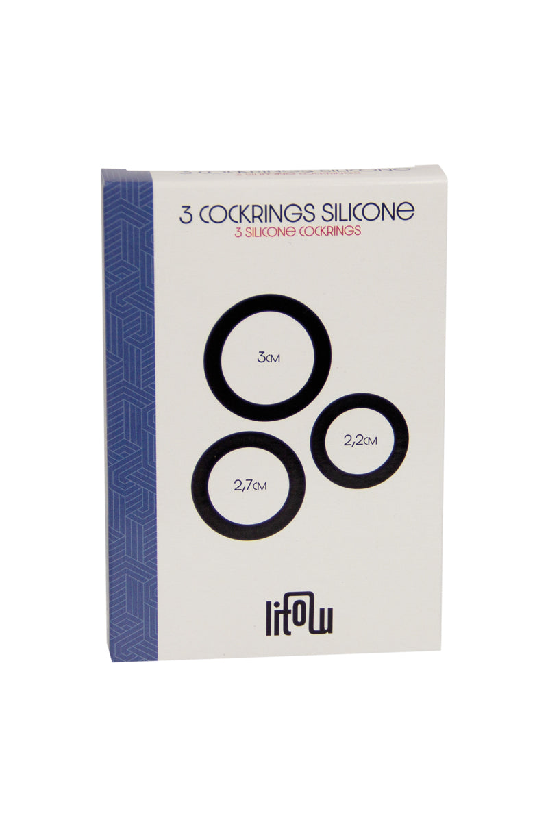 Set 3 cockrings silicone - Litolu