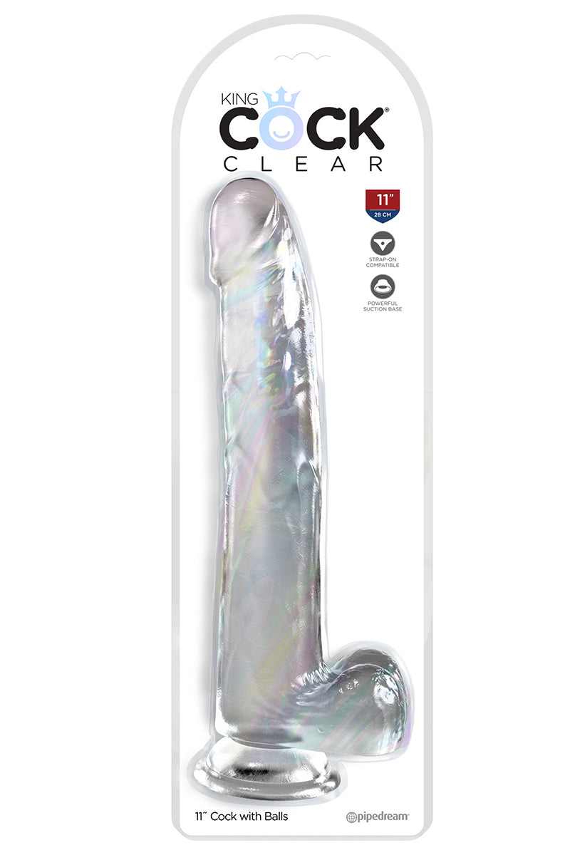 Gode XXL  30,5 x 5,1 cm Clear - King Cock