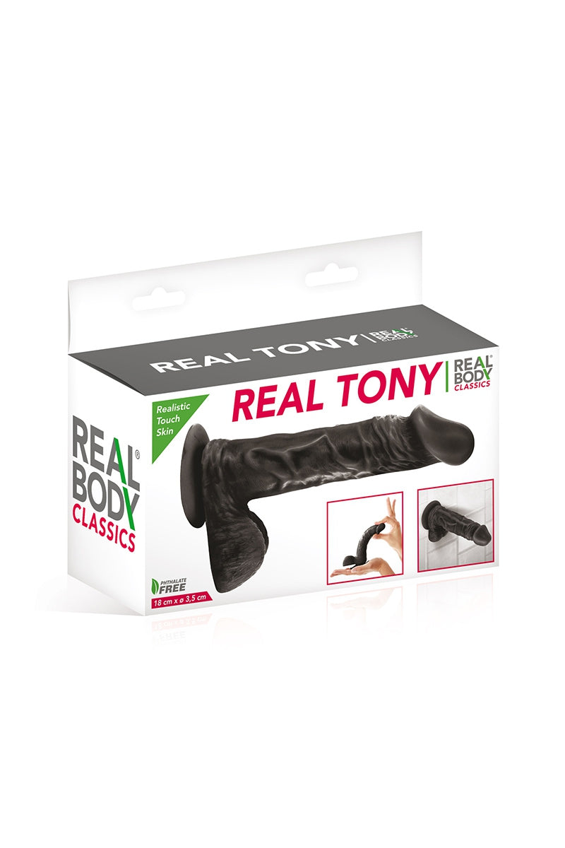 Gode réaliste 18 cm - Real Tony Noir