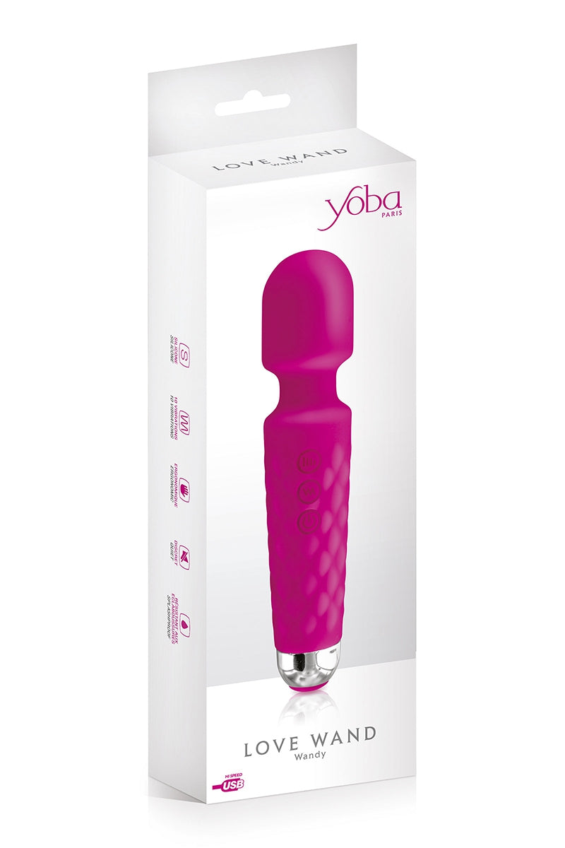 Vibro Love Wand rechargeable rose - Yoba