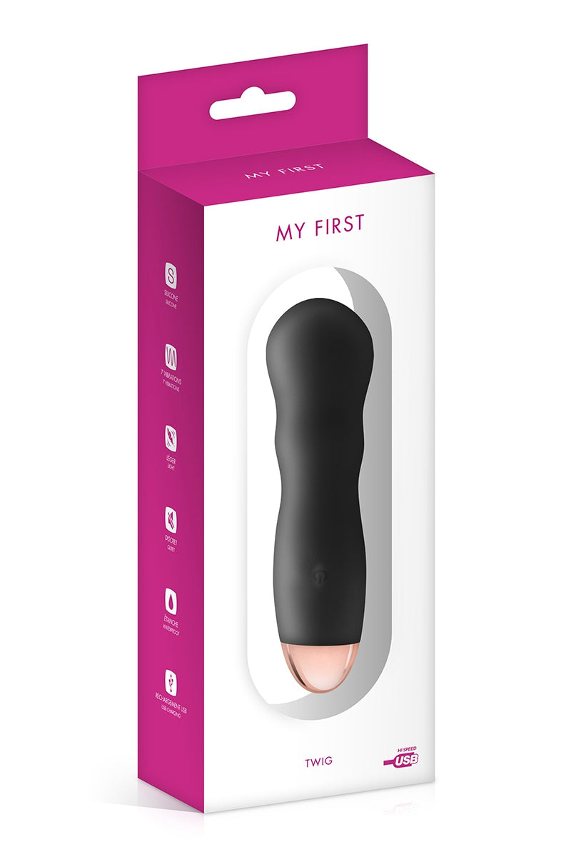 Vibromasseur rechargeable Twig noir - My First