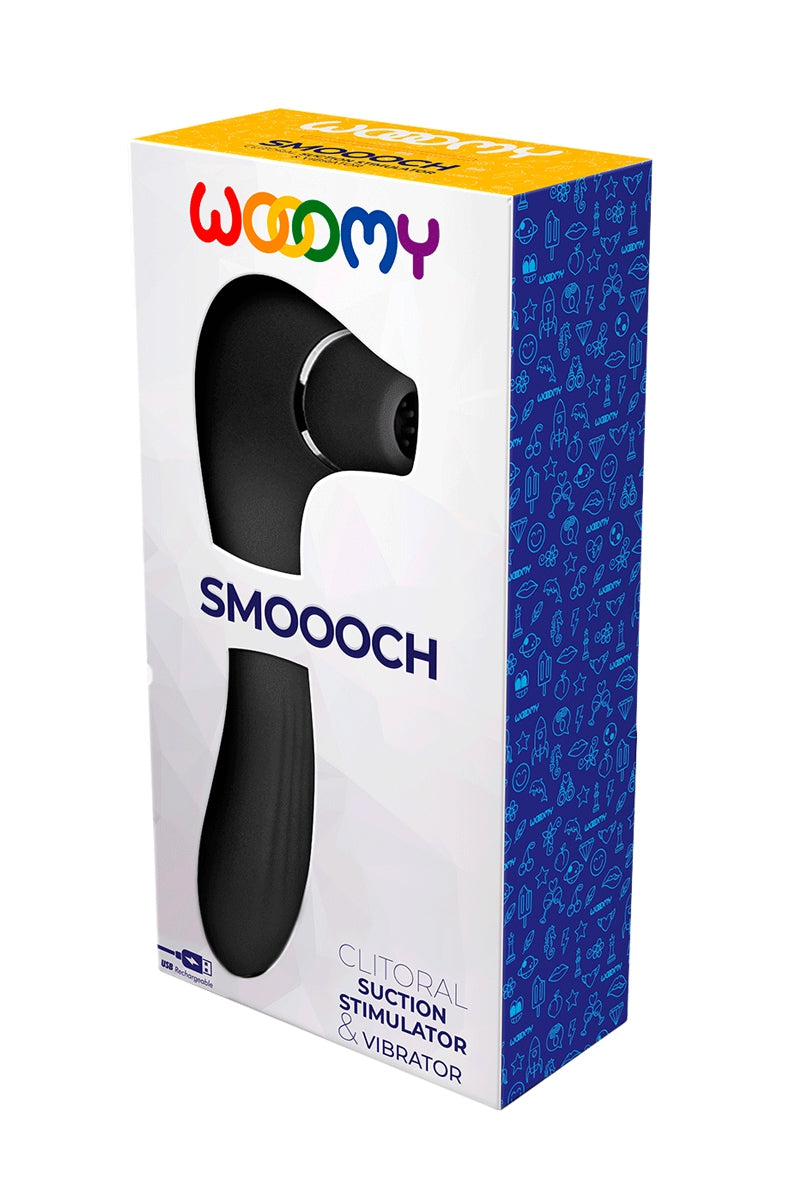 Stimulateur clitoridien Smooch noir - Wooomy