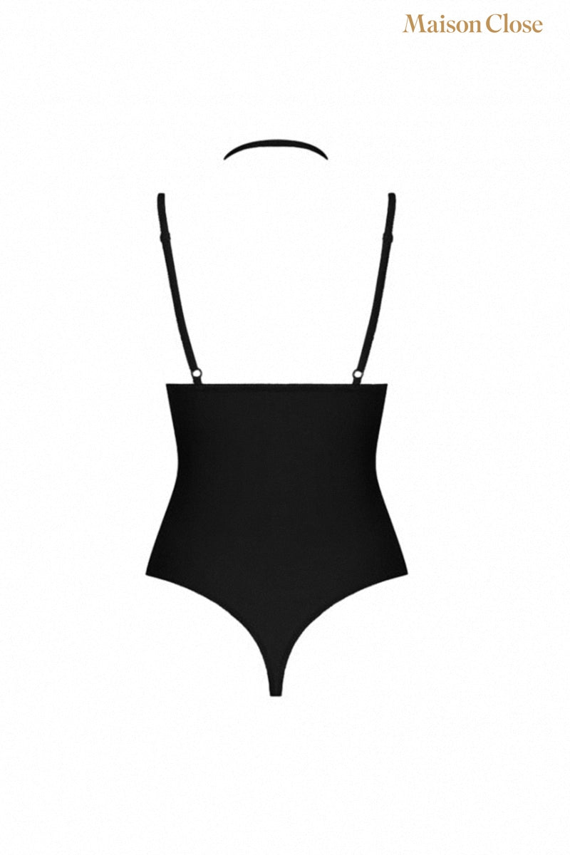 Body string seins nus noir Le petit secret