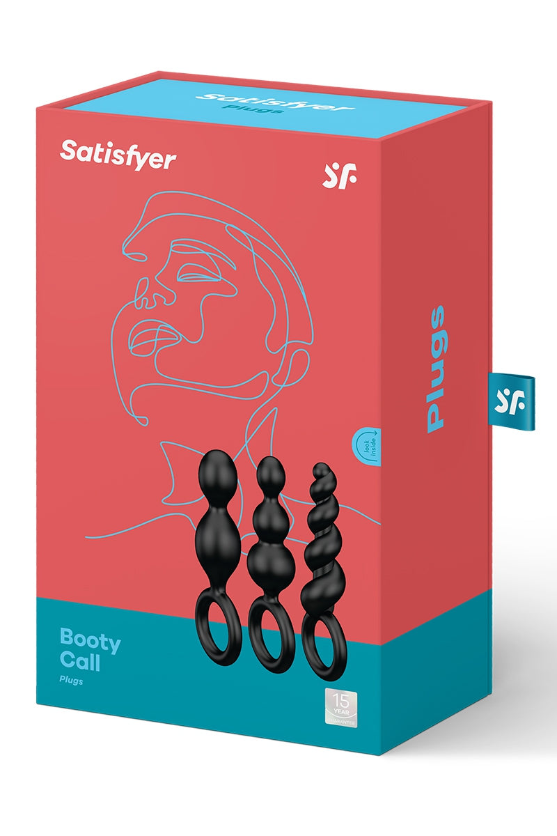 Set de 3 plugs noirs Booty Call - Satisfyer