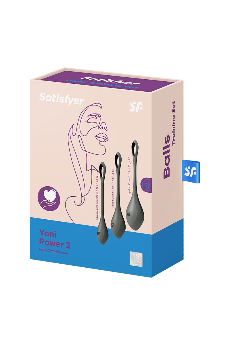 Kit d'entrainement pelvien Yoni Power 2 noir - Satisfyer