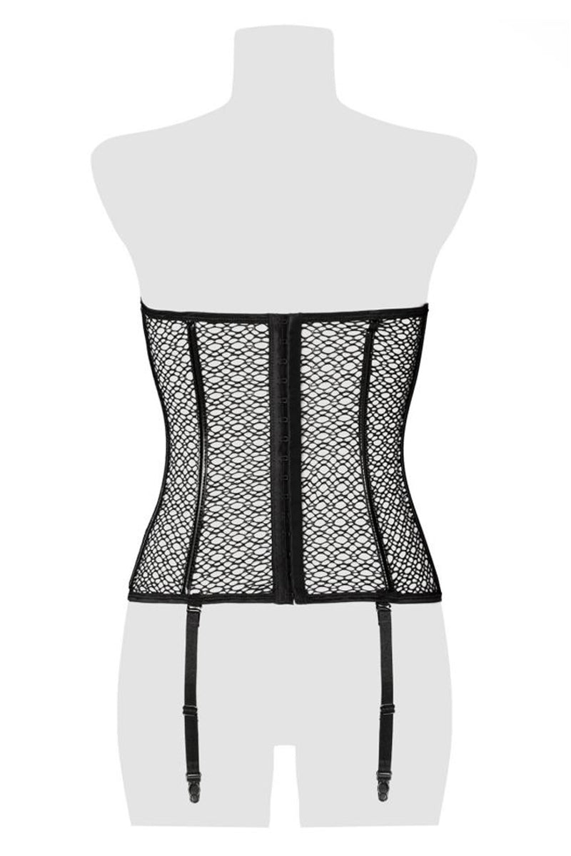 Corset bustier à jarretelles - Grey Velvet