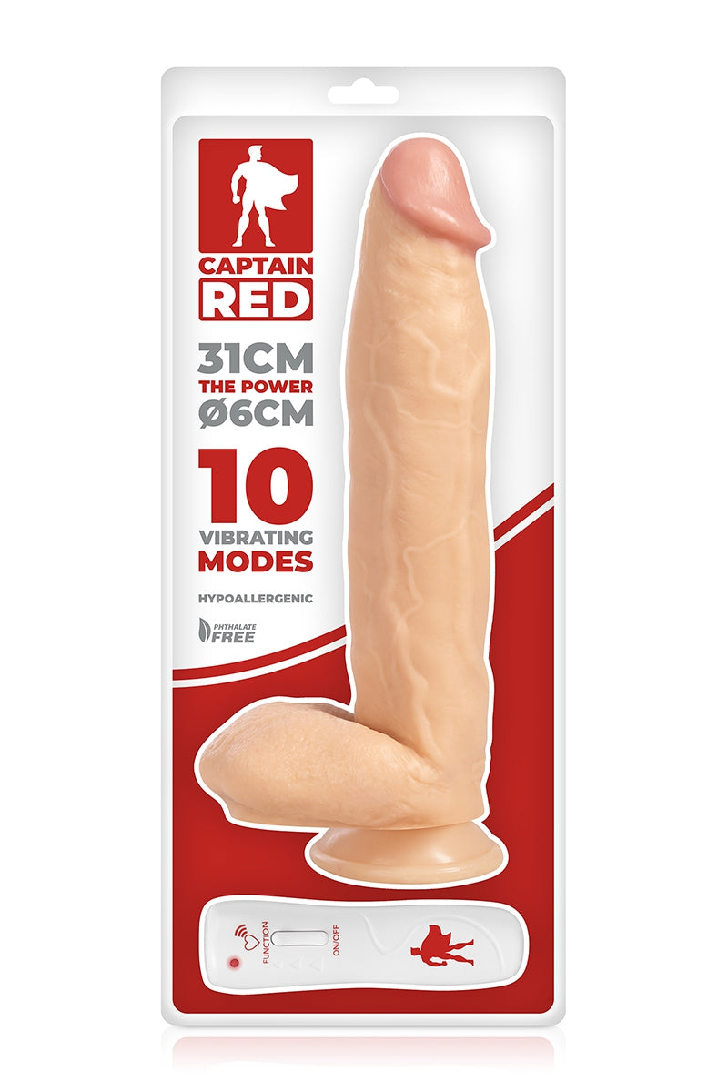 Vibro XXL The Power 31 x 6 cm - Captain Red